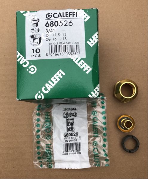 Caleffi Klemmverschraubung 680526 für Einf.+ Mehrschicht-Kunststoffrohre (11507#