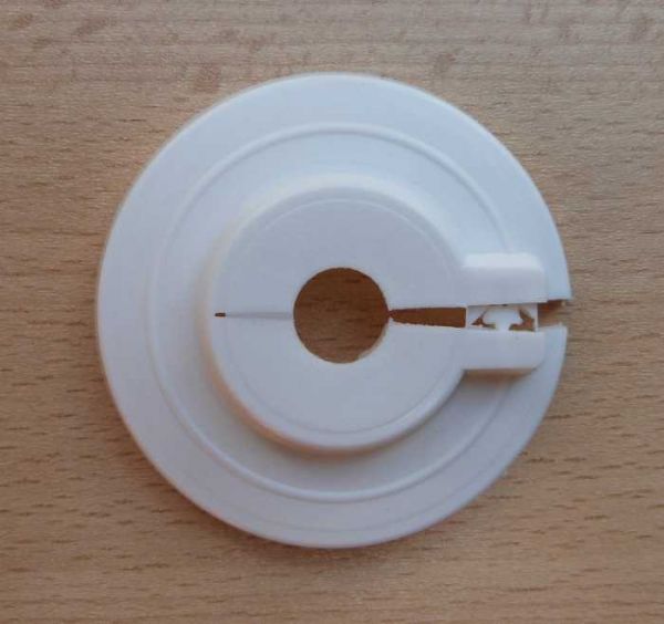 Klapprosette für Heizkörper weiß Ø = 10 mm (8442#
