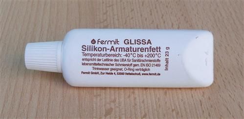 Fermit GLISSA Silikon Armaturenfett 23g Tube -20°C bis +200°C (7875#