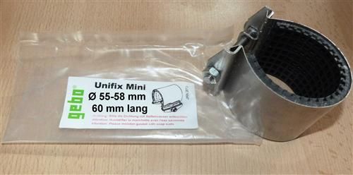 Edelstahl Dichtschellen Unifix Mini 55 - 58 mm von Gebo (7206#