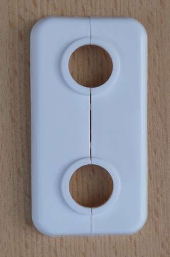 Klapprosette, doppelt für Heizkörper weiß Ø = 18 mm 1 Stück (9672#