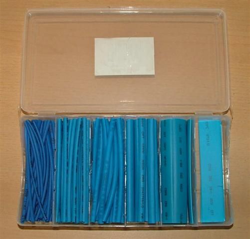 Schrumpfschlauchsortiment blau in Box (5393#