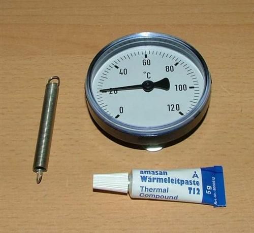 Anlegethermometer Ø 63mm -120°C + Wärmeleitpaste (5257#