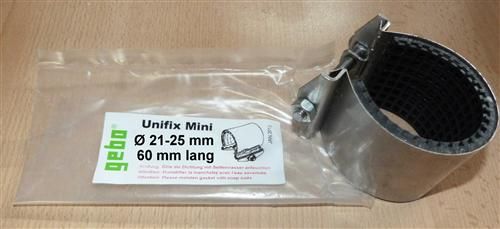 Edelstahl Dichtschellen Unifix Mini 21 - 25 mm von Gebo (7201#