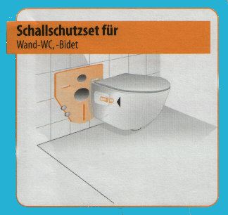 Schallschutzset für Wand WC + Bidet (918#